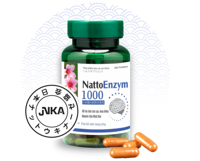 NattoEnzym 1000 Nhật Bản hỗ trợ làm tan cục máu đông
