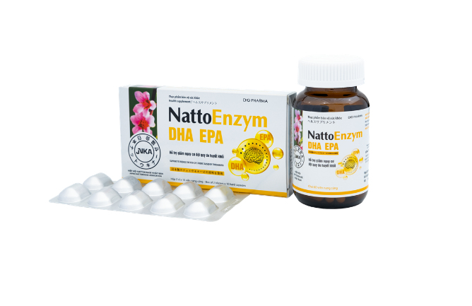NattoEnzym DHA EPA Nhật Bản hỗ trợ làm tan cục máu đông trong não