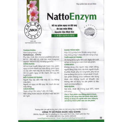 Liều dùng thuốc NattoEnzym 1000 Dược Hậu Giang